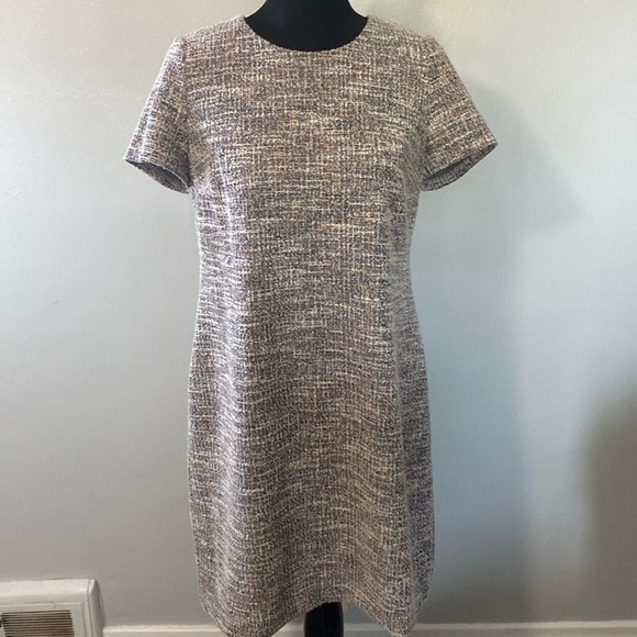 Calvin Klein Sheath Dress Short Sleeve Tweed Sz 12 - Picture 1 of 8